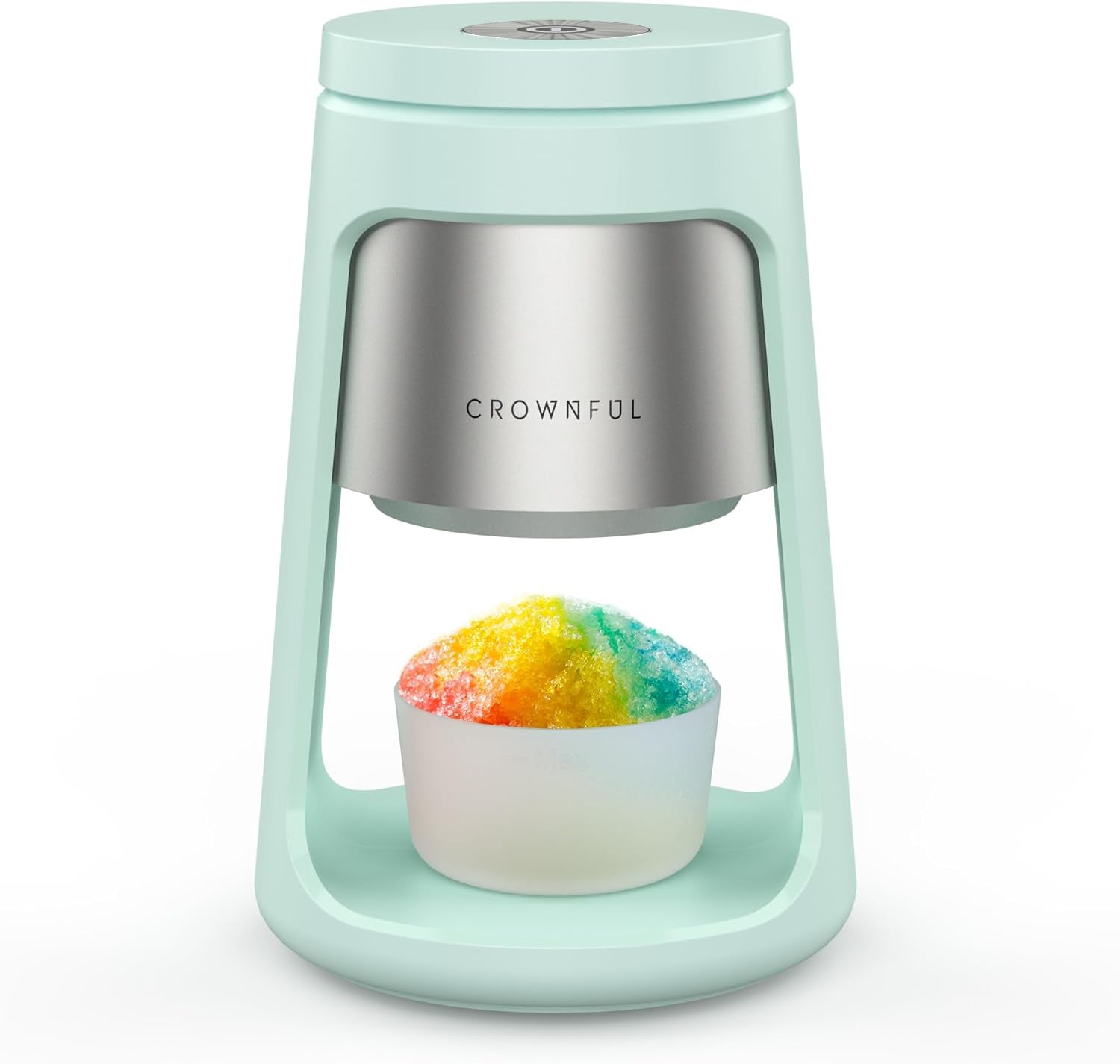 CROWNFUL Shaved Ice Machine, Snow Cone Machine with 2 Ice Cups, Ice Shaver Machine for Snow Cones, Snowballs, Frozen Cocktails and More, Easy to DIY with Snow Cone Syrup at Home