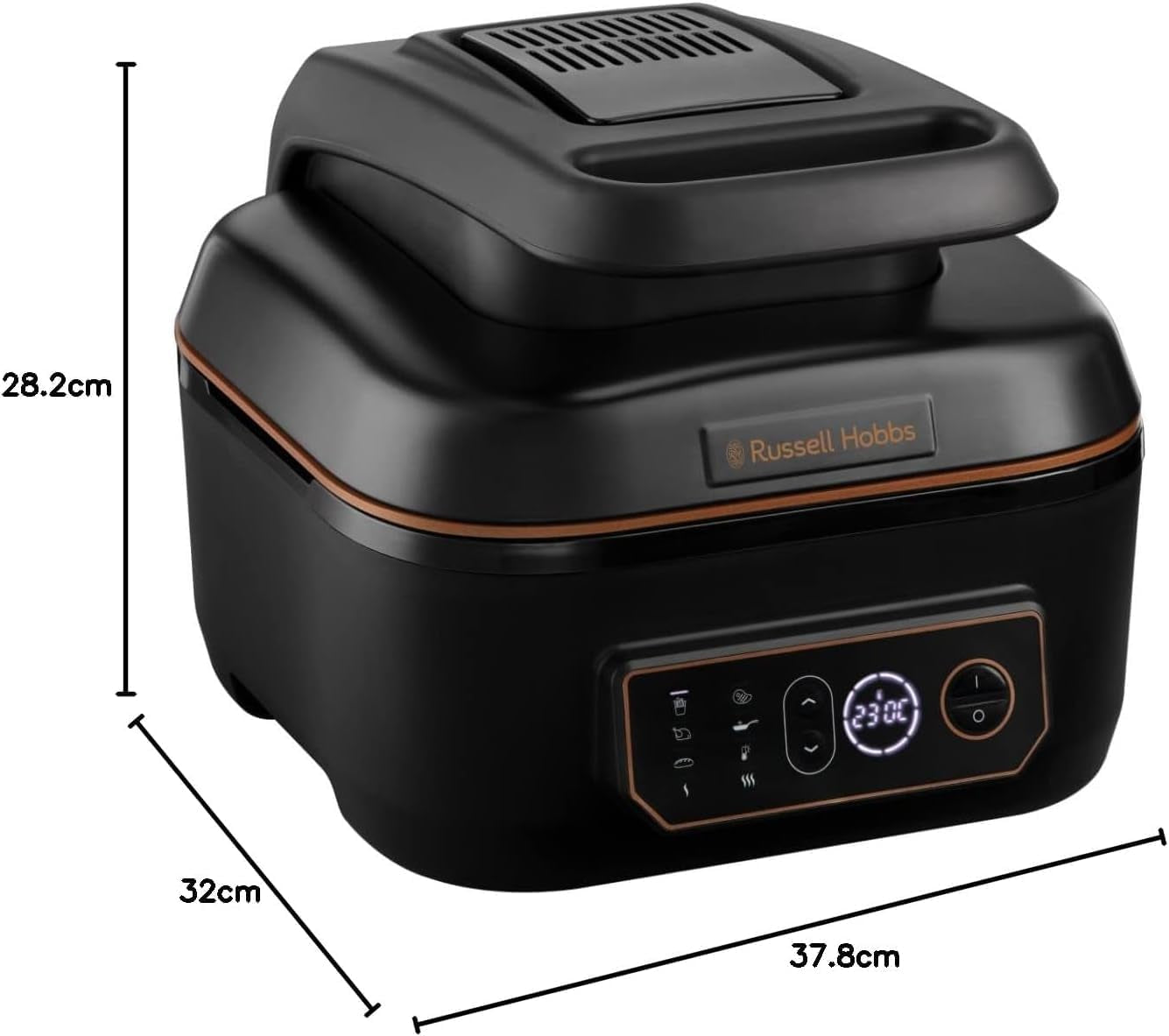 XL Family Rapid Air Fryer, Grill & Multi-Cooker, 5L [7 Cooking Functions] (Energy Saving, Max Temp 260°C, Touch Screen, Use without Oil, Dishwasher Safe Parts) Incs. Grill Plate, 26520