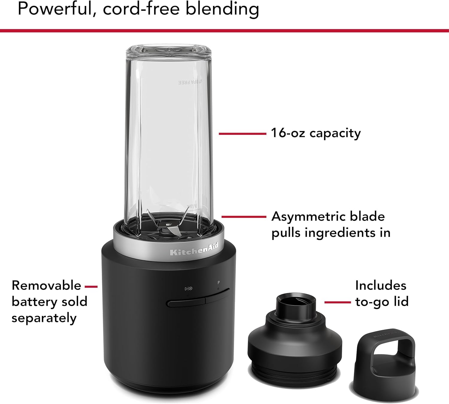 Kitchenaid Go™ Cordless Personal Blender - Battery Sold Separately, KSBR200