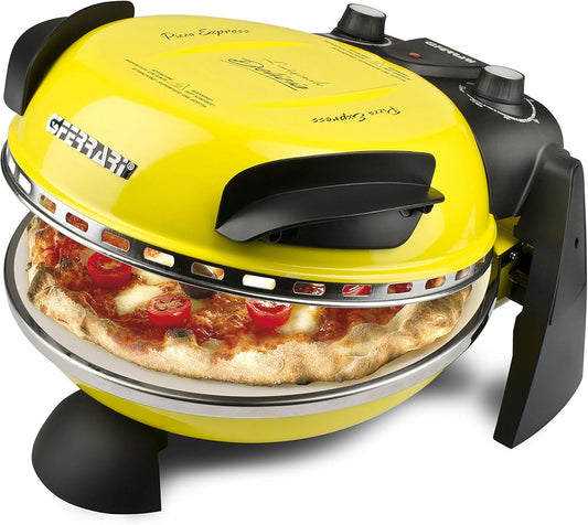 G3 Ferrari Pizza Oven With Adjustable Thermostat 400°C Double Heating Resistance 1200W Yellow