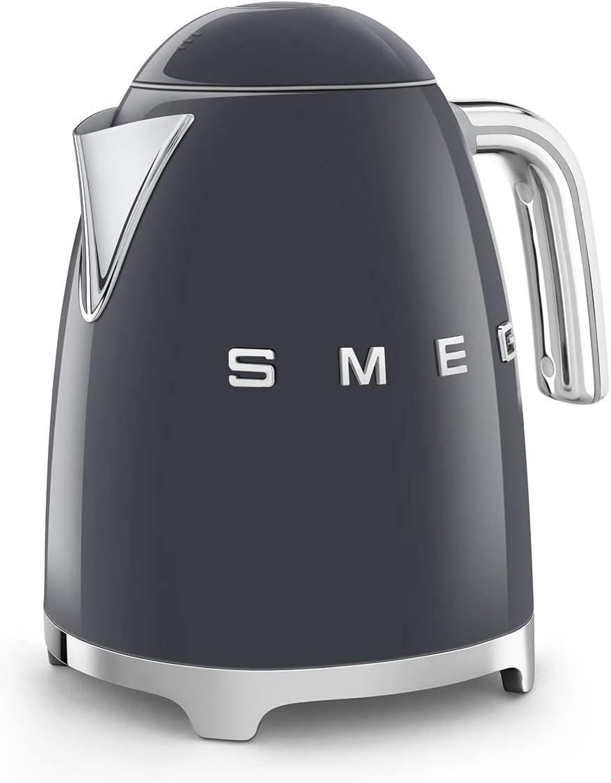 SMEG 50'S Retro Style 7 Cup Electric Kettle, Slate Grey KLF03GRUS