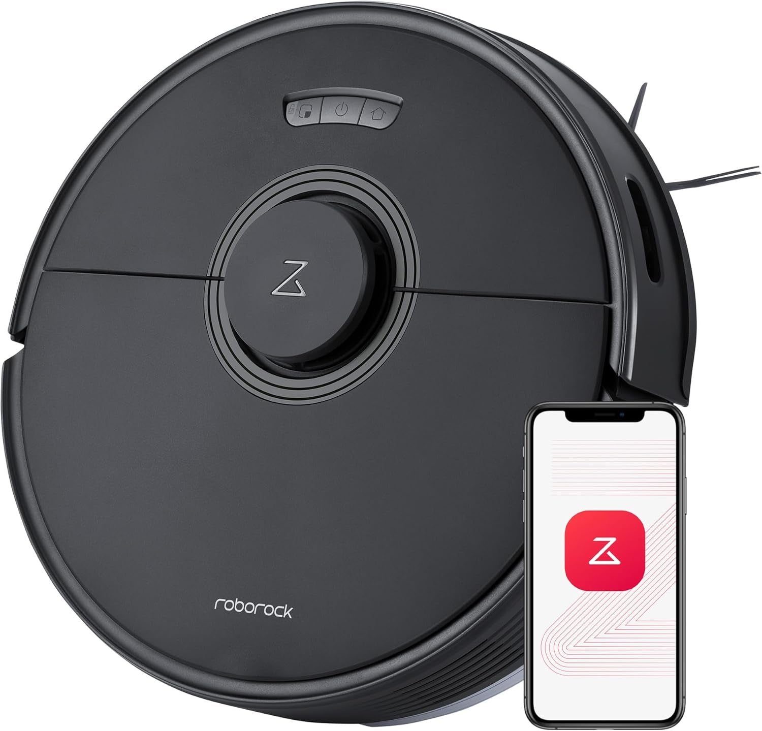 Roborock Q7 Max Robot Vacuum and Mop Cleaner, 4200Pa Strong Suction, Lidar Navigation, Multi-Level Mapping, No-Go&No-Mop Zones, 180Mins Runtime, Works with Alexa, Perfect for Pet Hair(Black)