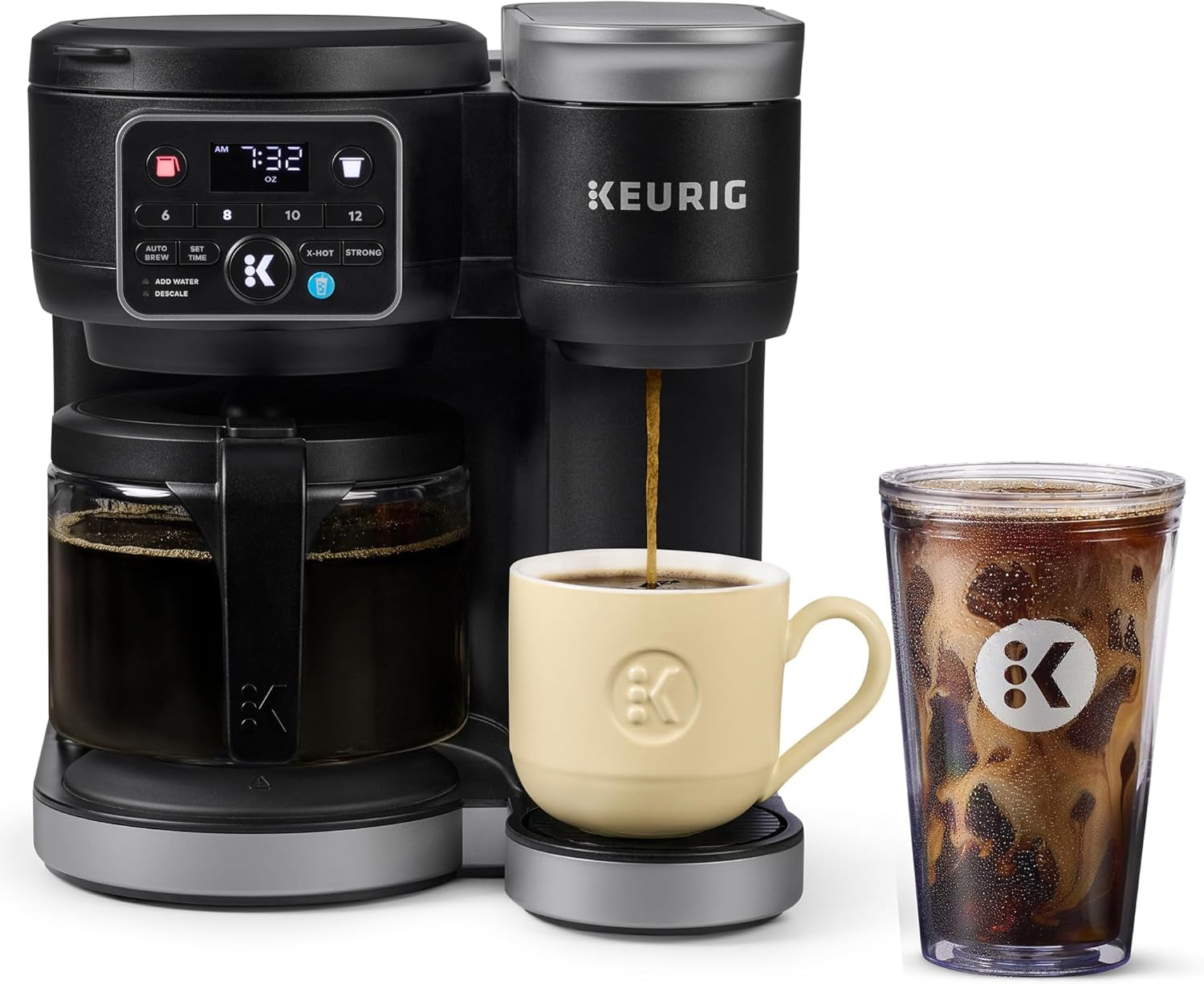 Keurig K-Duo Hot & Iced Single Serve & Carafe Coffee Maker, Multistream Technology, 72Oz Reservoir (Gen 2)