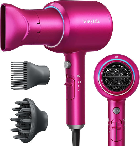 Wavytalk Professional Hair Dryer with Ceramic Technology & Constant Temperature Pink