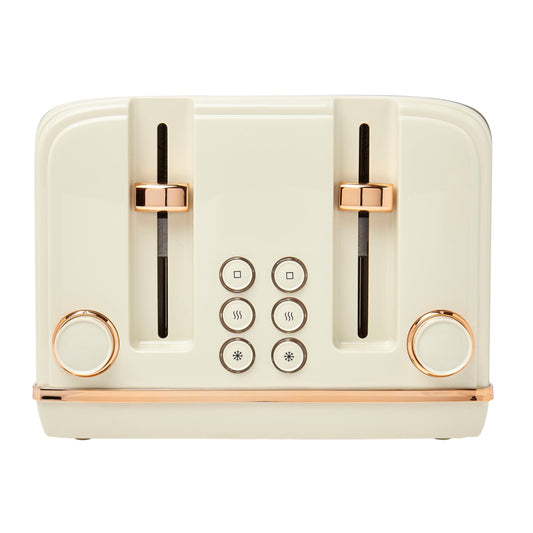 Haden Salcombe Toaster 4 Slice Cream & Copper