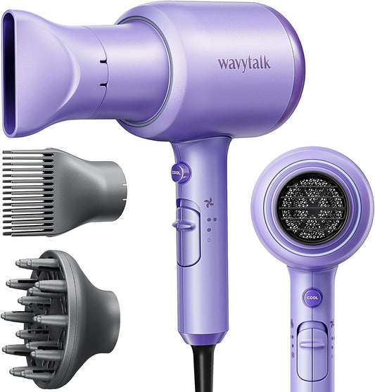 Wavytalk Professional Hair Dryer with Ceramic Technology & Constant Temperature Purple