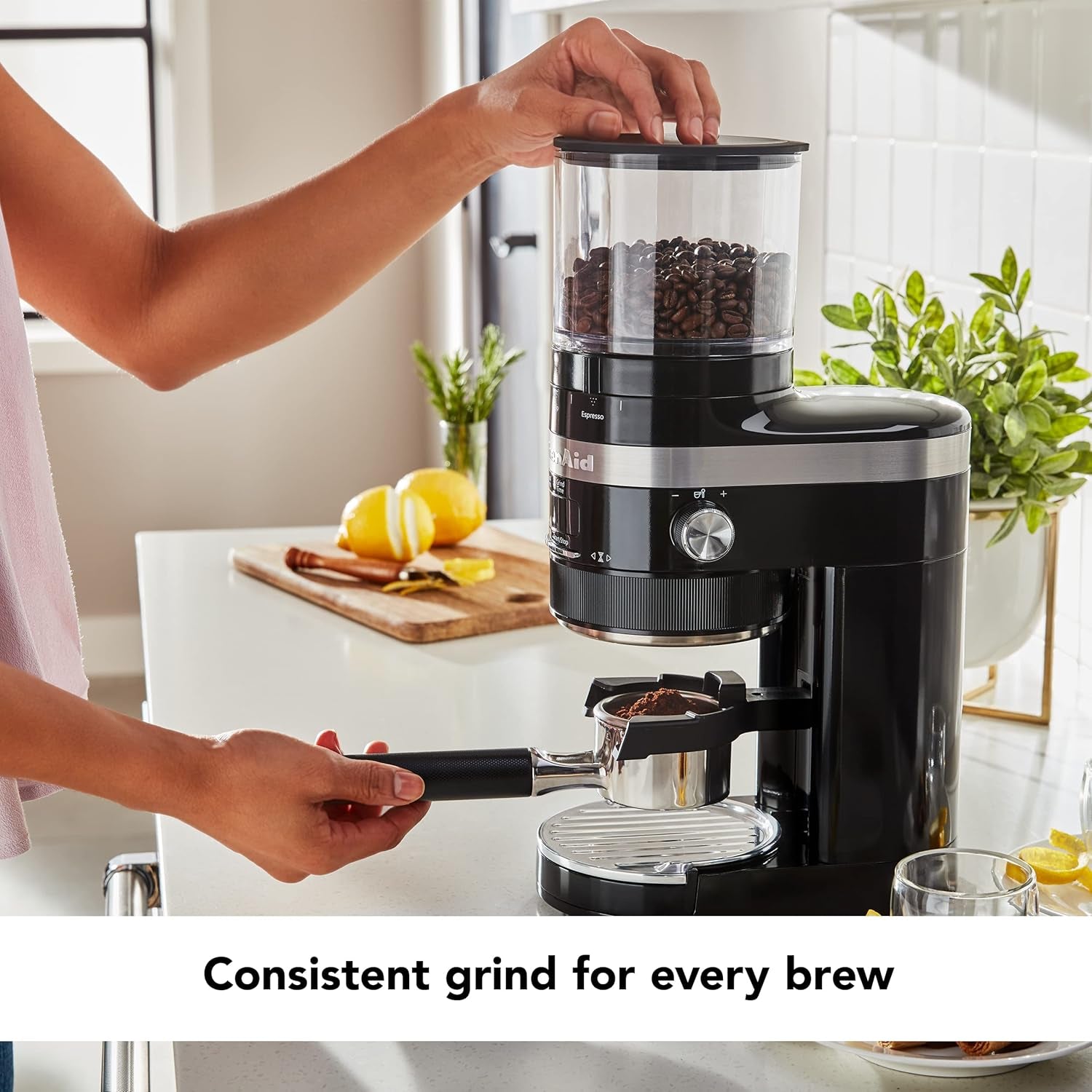 Kitchenaid Burr Coffee Grinder - KCG8433 - Onyx Black, 10 Oz