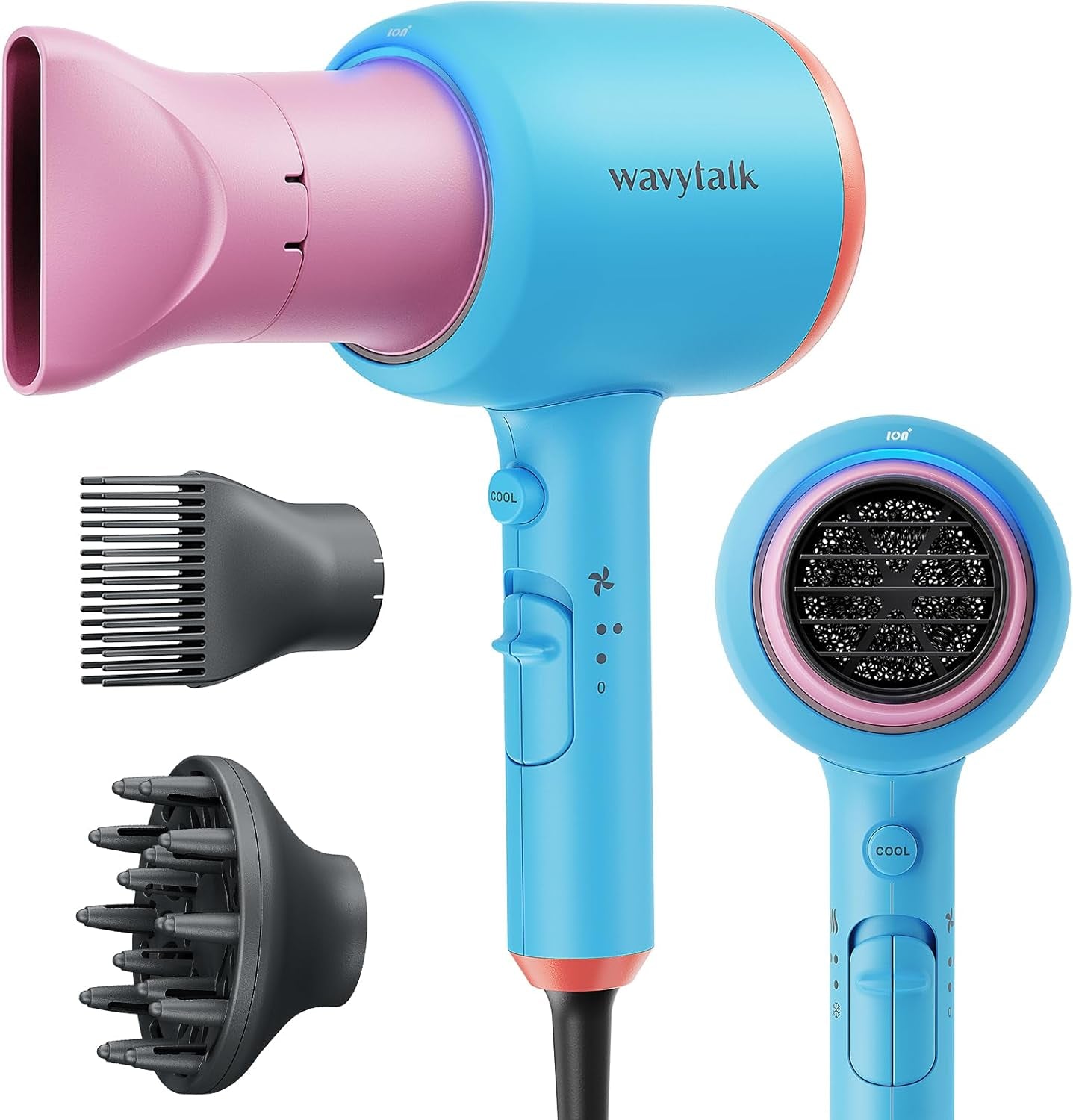 Wavytalk Professional Hair Dryer with Ceramic Technology & Constant Temperature Poppa Color