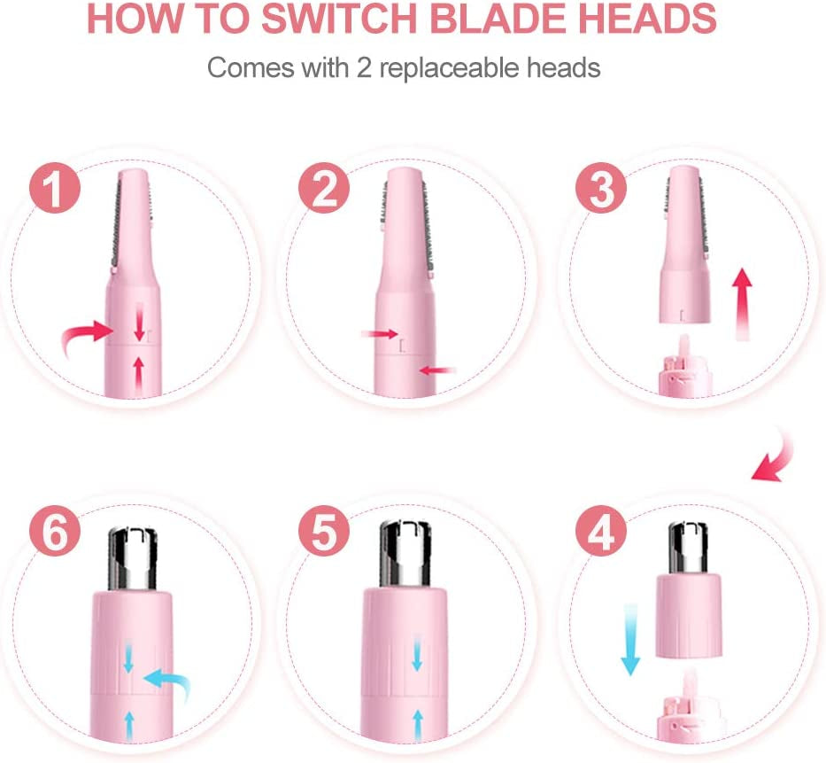 TOUCHBeauty Hair Trimmer for Face Eyebrow Nose Ear Body Hair Trimming All in ONE