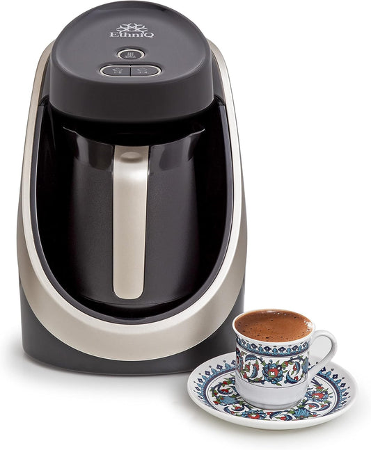 ETHNIQ Turkish Coffee Maker with Cook Sense Technology Black/Silver