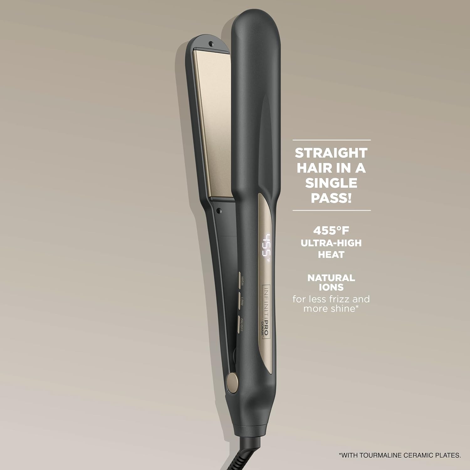 CONAIR Tourmaline Ceramic Flat Iron Digital Hair Straightener