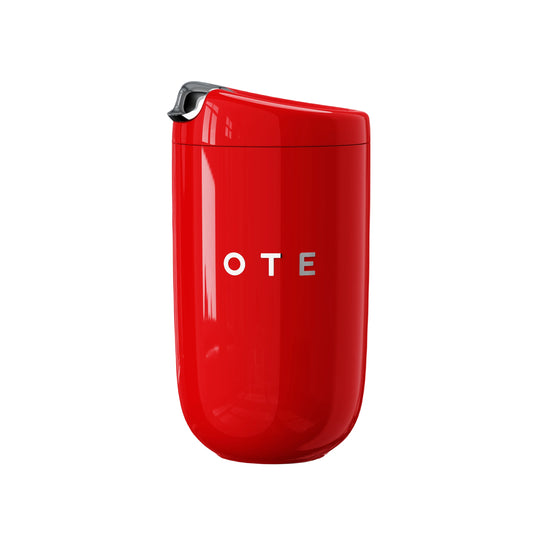 OTE Coffee Mug Double Walled Insulated Stainless Steel Leakproof Lid 350 ml Red