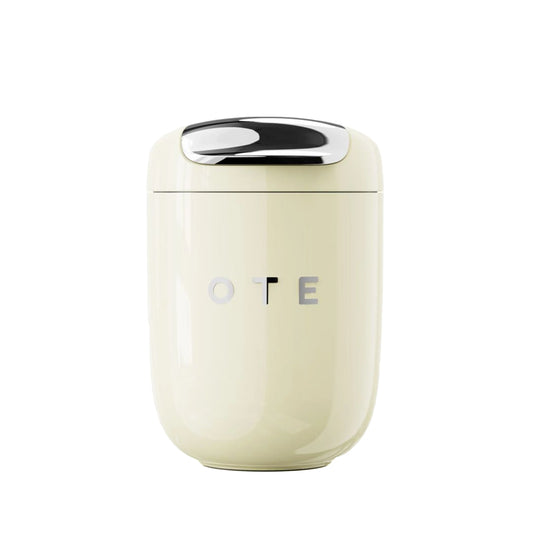 OTE Coffee Mug Double Walled Insulated Stainless Steel Leakproof Lid 220ml Cream