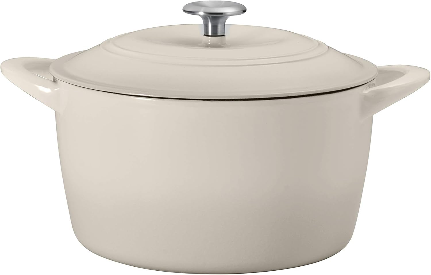 Tramontina 7 Qt Enameled Cast Iron Covered Tall round Dutch Oven (Latte) - 80131/353DS