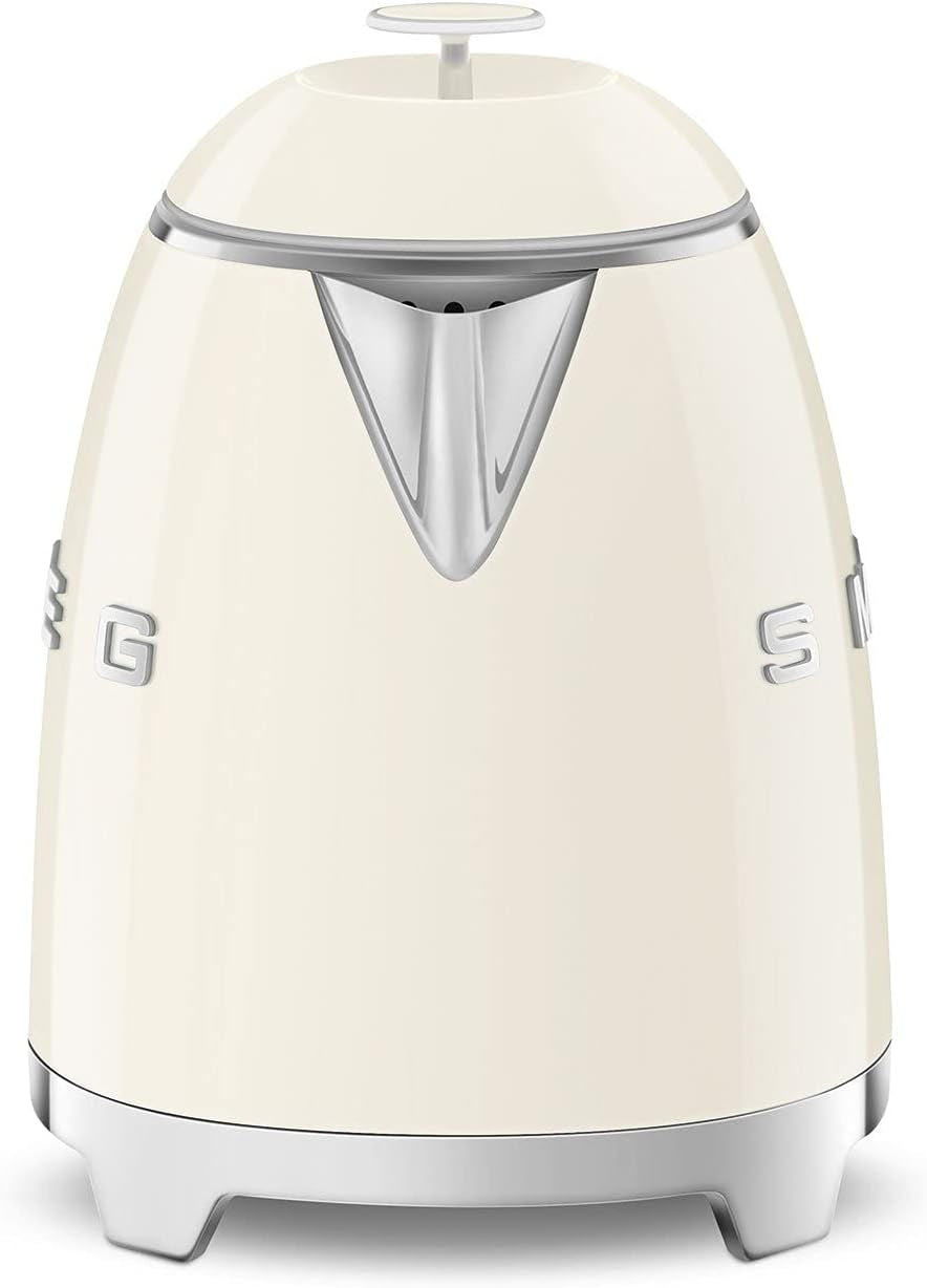 SMEG Mini 50'S Retro Style 3 Cup Electric Kettle with Double Wall anti Slip Base and Water Level Indicator (Cream)