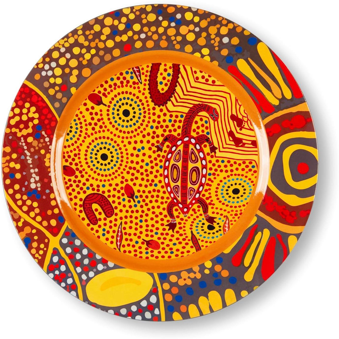 Excelsa Aboriginal Set of 6 Plate Diameter 33 cm Reusable