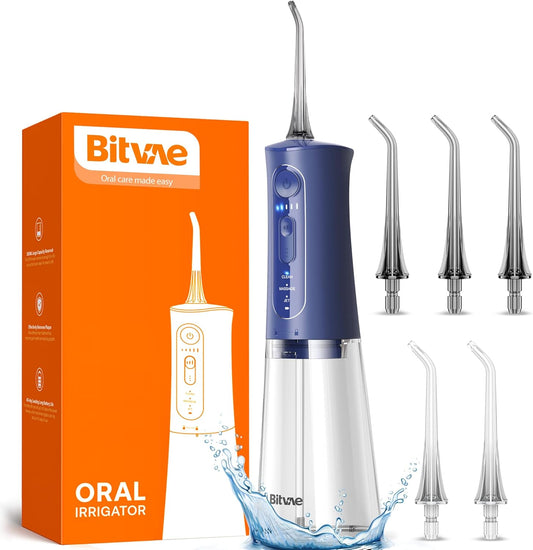 Bitvae Water Dental Flosser for Teeth 3 Modes 5 Intensities Rechargeable Midnight Blue