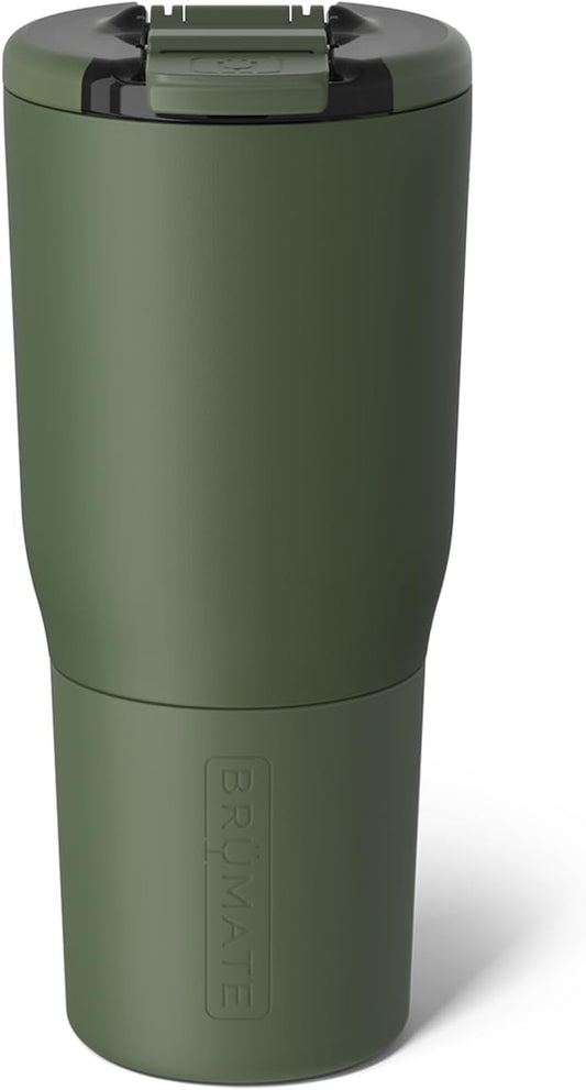 Brümate Nav 25Oz 100% Leak Proof Insulated Travel Tumbler with Magnetic Bevlock™ Lid - Double Wall Cup-Holder Friendly Stainless Steel Mug (OD Green)