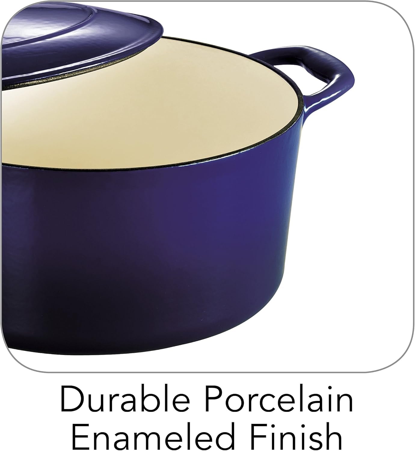 Tramontina Enameled Cast Iron Covered Dutch Oven Gradated Cobalt 5.5-Quart, 80131/075DS