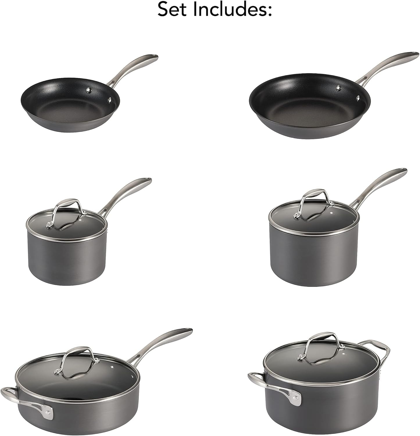 Tramontina Cookware Set Hard Anodized 10-Piece, 80123/006DS