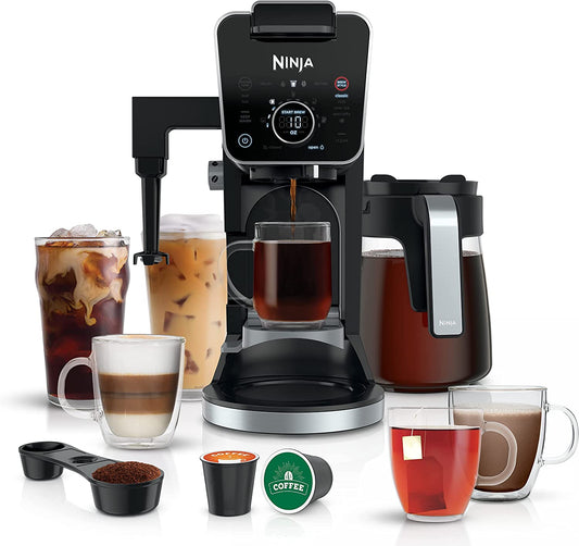 Ninja Drip Coffee Maker with K Cup Combo, Dualbrew Pro Specialty Coffee System, Coffee Machine Compatible with K-Cup Pods, 12 Cup Single Serve Coffee Makers with Paper Filter, CFP301