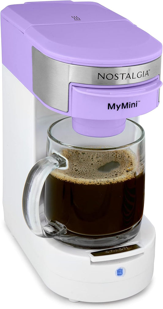 Nostalgia Mymini Single Coffee Maker Reusable Filter Basket Included