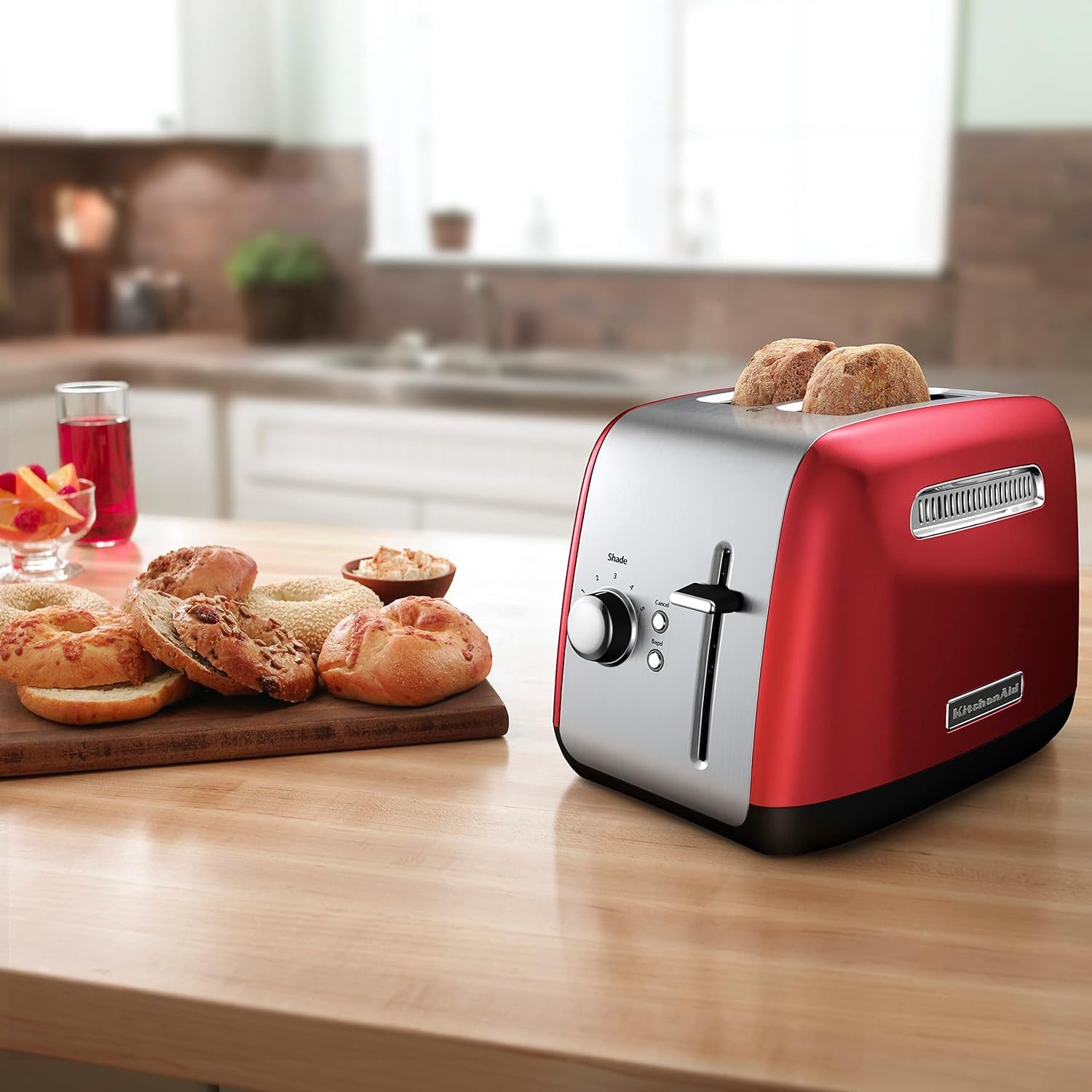 Kitchenaid KMT2115ER Toaster with Manual High-Lift Lever, Empire Red, 2 Slice