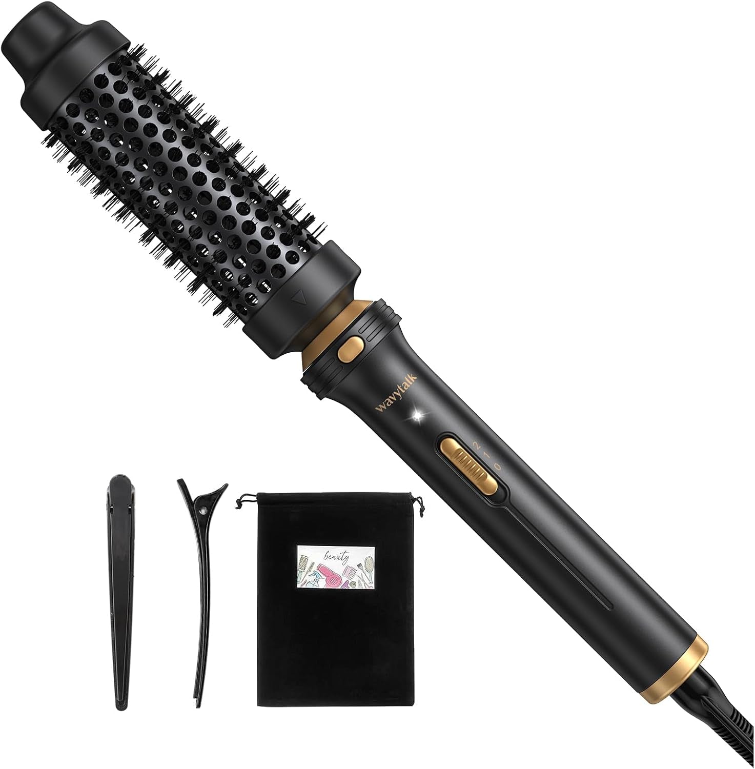 Wavytalk Thermal Brush Blowout Look with Detachable Brush Head Black