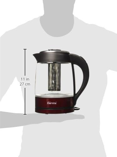 Girmi Glass Tea MAker Kettle 1.8 Litres Stainless Steel Filter 2200W