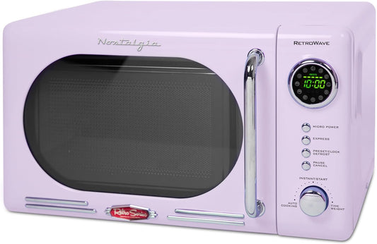 Nostalgia NRMO7LV6A Microwave Oven, 0.7 Cu. Ft, Lavender