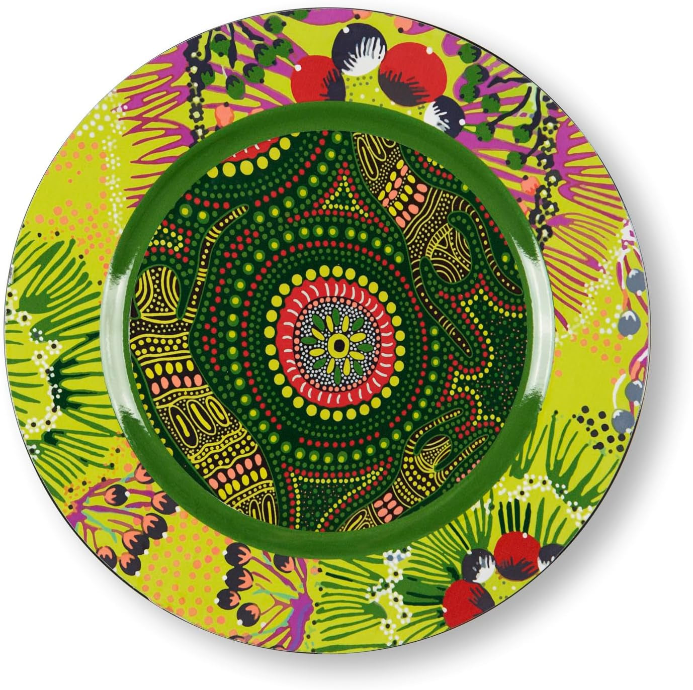 Excelsa Aboriginal Set of 6 Plate Diameter 33 cm Reusable