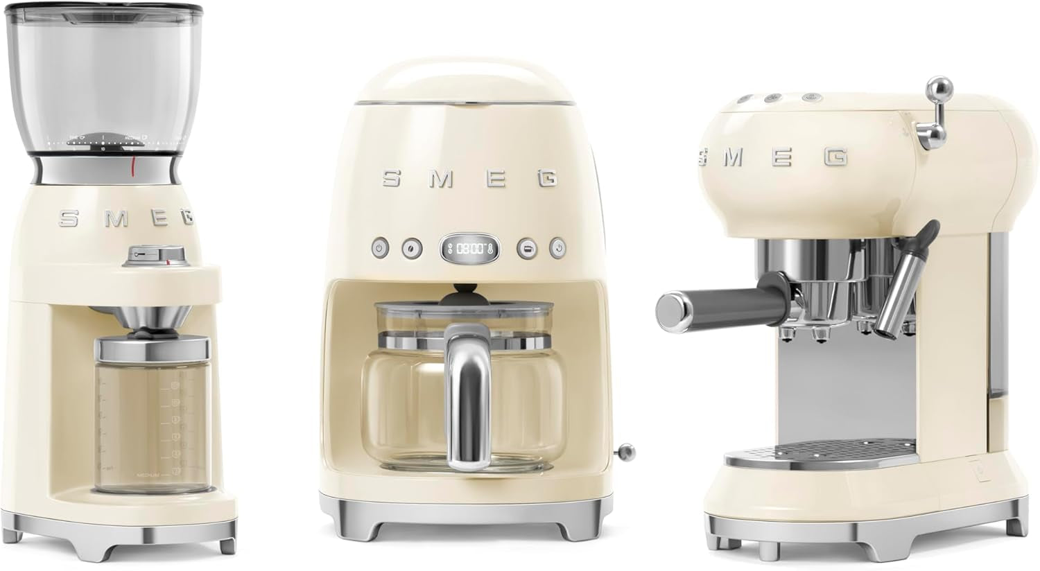 SMEG Retro Electric Coffee Grinder (Cream)