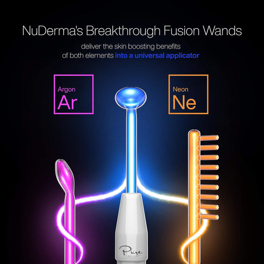 Portable Skin Therapy Machine WITH 6 Fusion Neon + Argon Wands | anti Aging - Skin Tightening & Radiance