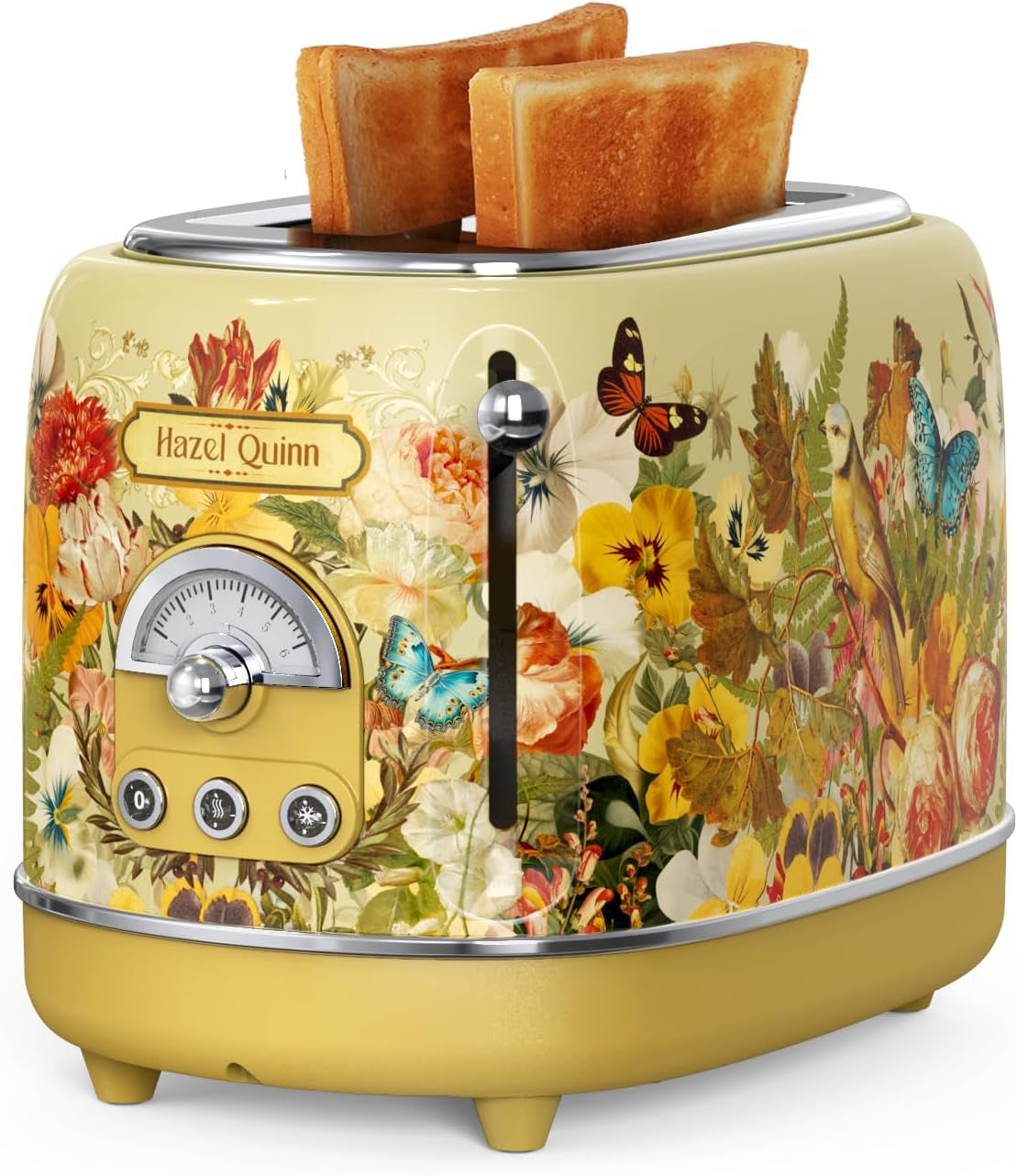 Hazel Quinn X Eduardo 2-Slice Retro Toaster 6 Browning Levels 3 Functions