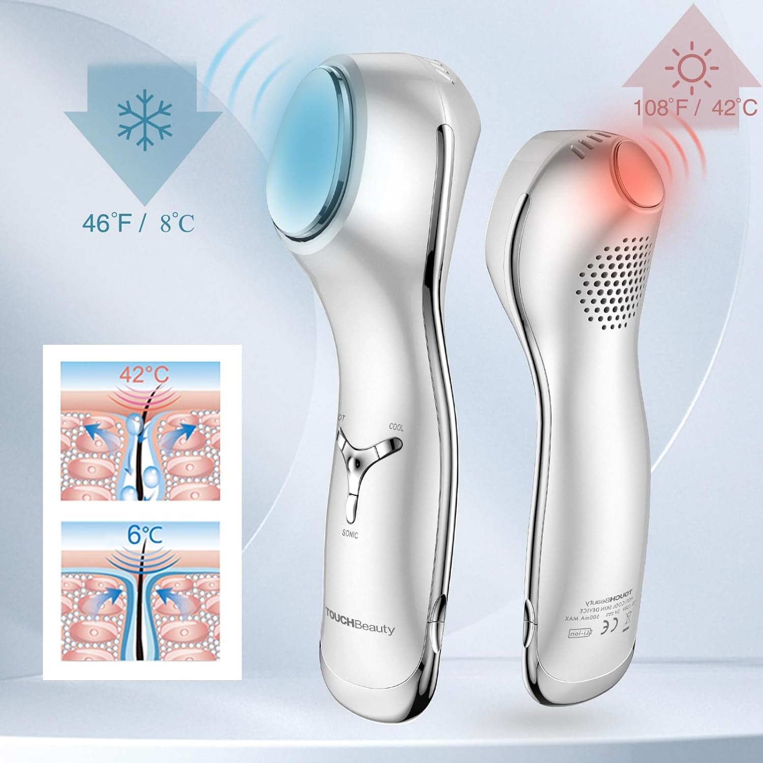 Touchbeauty anti Aging Face & Eye Massager Hot Cool Treatment Face Lifting Skin Tightening