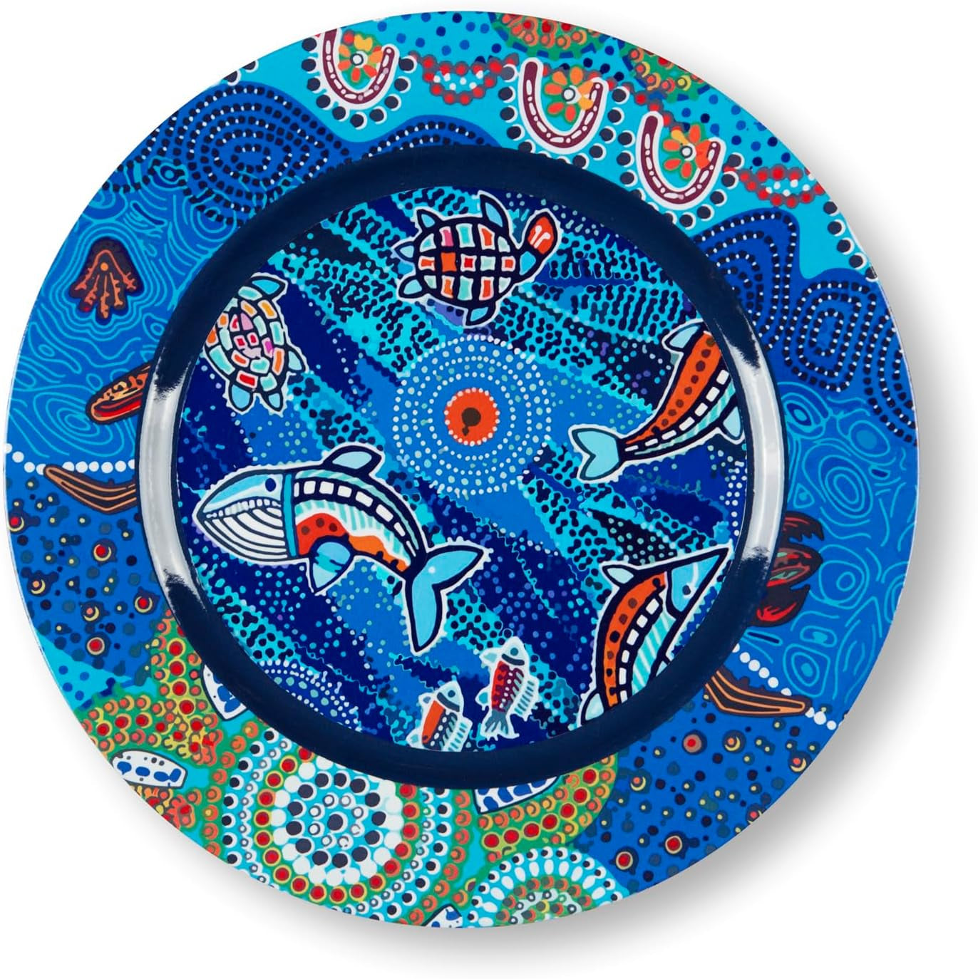 Excelsa Aboriginal Set of 6 Plate Diameter 33 cm Reusable