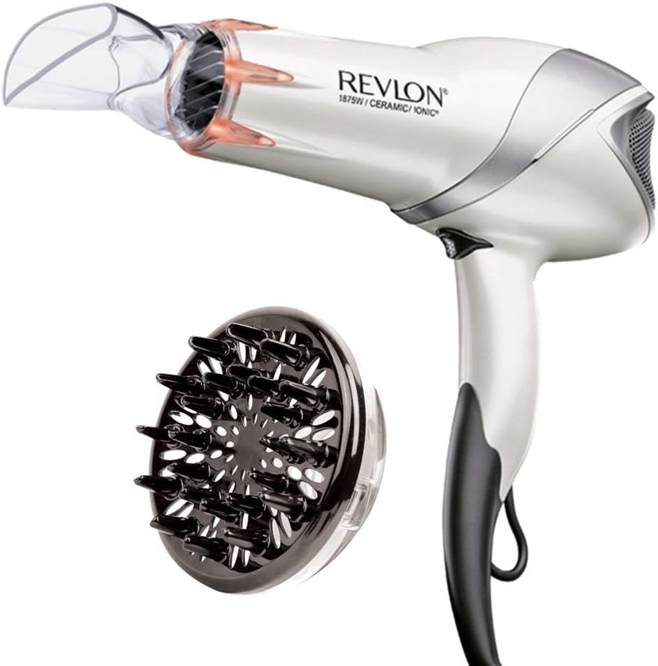 Revlon 1875W Damage Protection Infrared Hair Dryer with Hair Clips