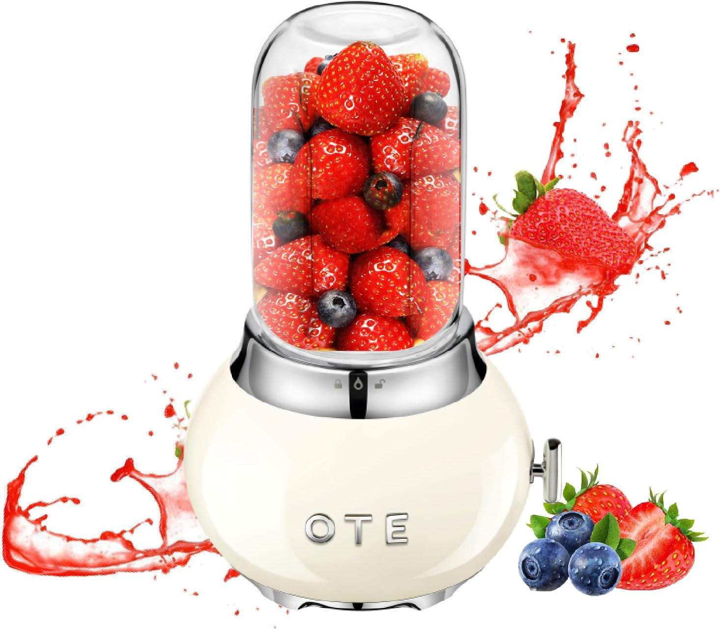 OTE Blender Smoothie Maker with 400Ml  Boron Glass Container Beige