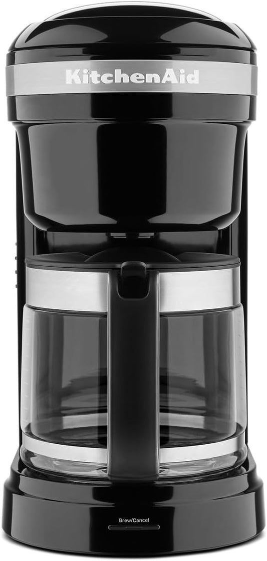 Kitchenaid KCM1208OB Drip Spiral Showerhead Coffee Maker, 12 Cup, 7.17"D X 13.4"W X 14.34"H, Onyx Black