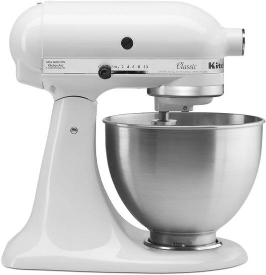 Kitchenaid Classic Series 4.5 Quart Tilt-Head Stand Mixer K45SS, White