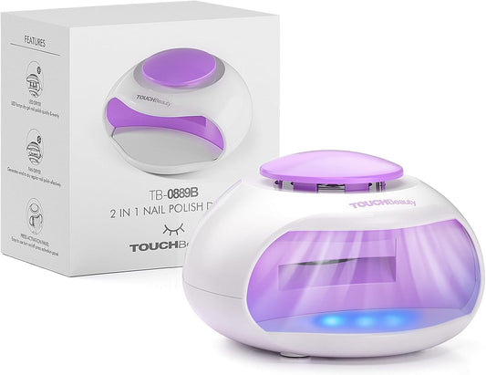 Touchbeauty Portable Nail Dryer with Air & 3 UV LED Nail Lamp Mini Size 