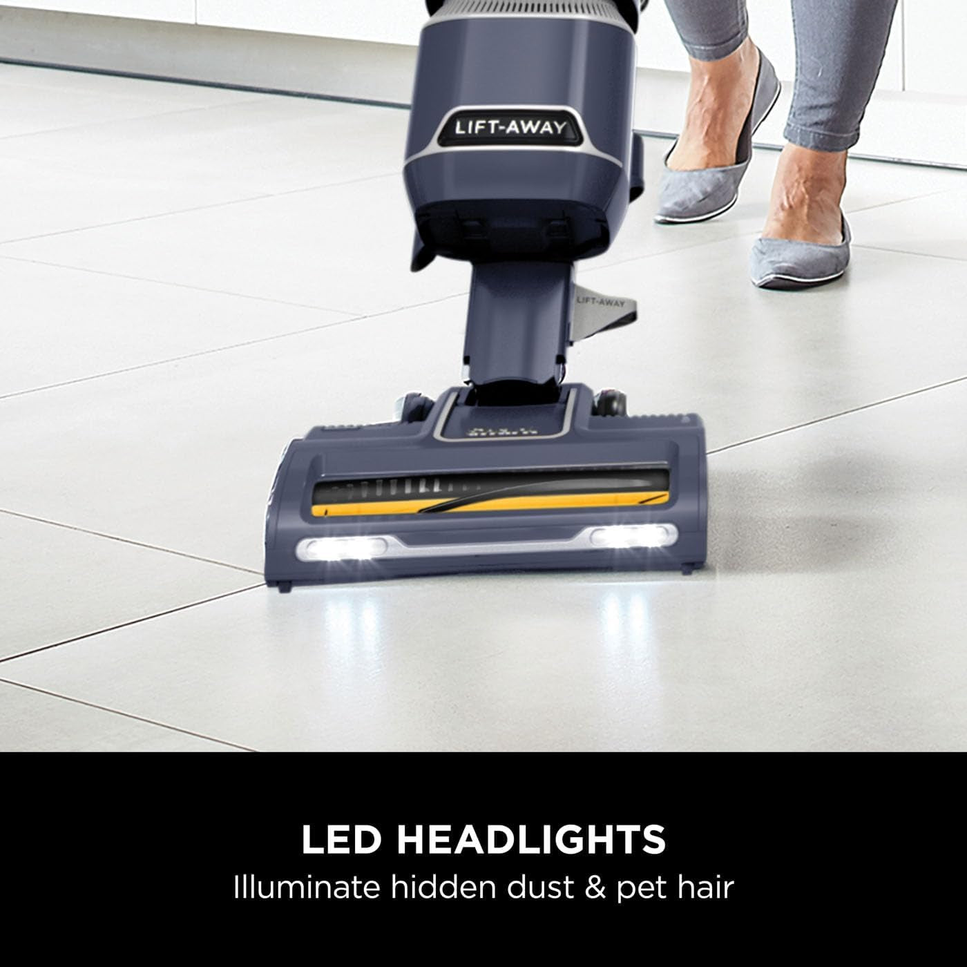 Shark Corded Upright Vacuum Cleaner with anti Hair Wrap Technology | LED Headlights 750W 2 Attachments Royal Grey