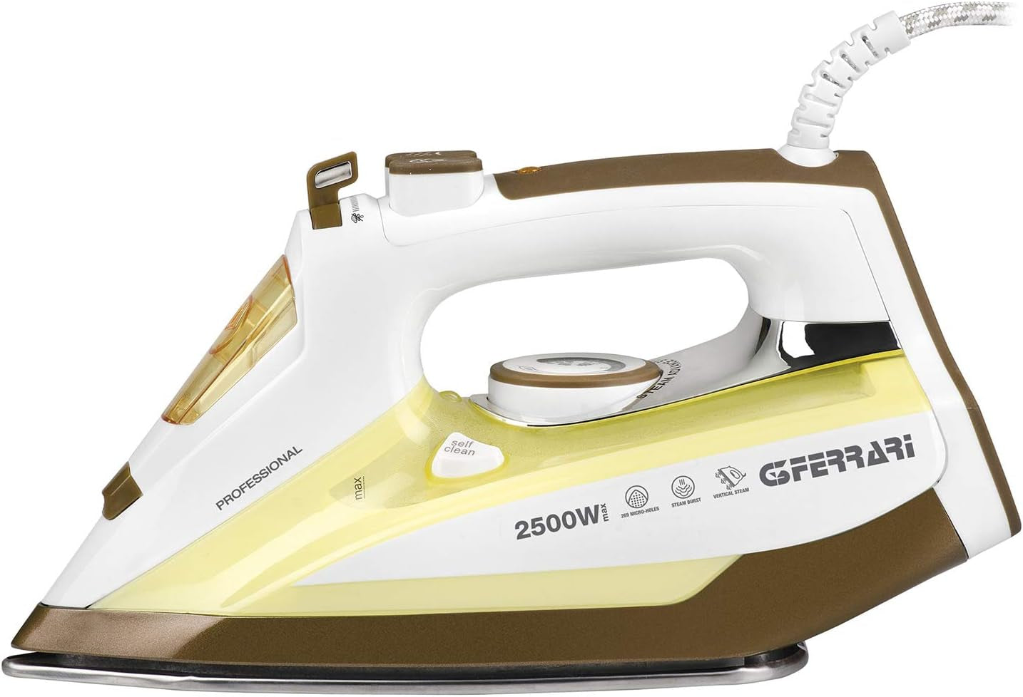 G3 Ferrari Steam Iron Self-Clean and Spray Function Stainless Steel Plate 25000 W 