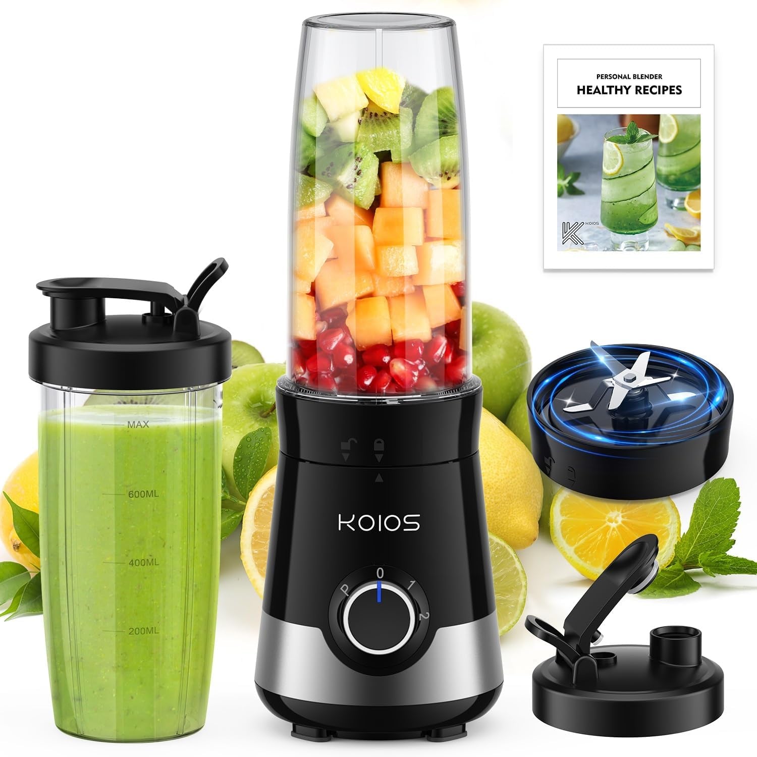 KOIOS Smoothie Blender With 3 Modes Personal Mixer Blender 