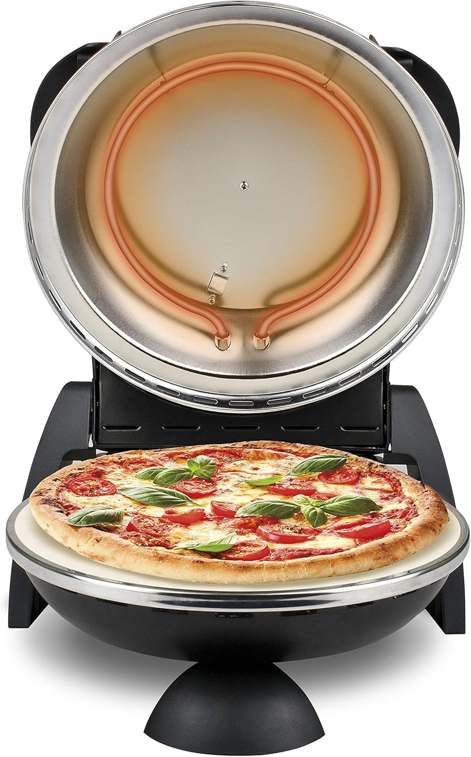 G3 Ferrari Pizza Oven With Adjustable Thermostat 400°C Double Heating Resistance 1200W Black