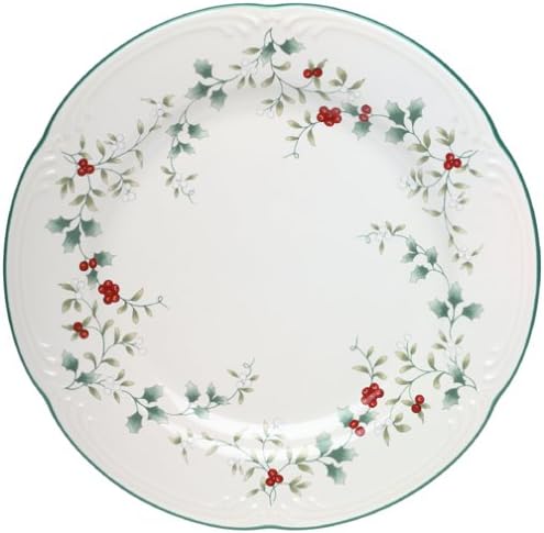 Pfaltzgraff 5072007 Winterberry Holiday 16 Piece Dinnerware Set, Service for 4, White