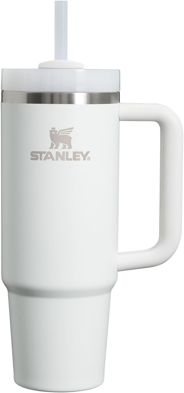 Stanley Quencher H2.0 Tumbler with Handle & Straw 30 Oz | Twist on 3-Way Lid | Cupholder Compatible for Travel | Insulated Stainless Steel Cup | Bpa-Free | Black 2.0