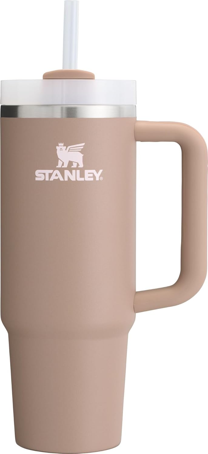 Stanley Quencher H2.0 Tumbler with Handle & Straw 30 Oz | Twist on 3-Way Lid | Cupholder Compatible for Travel | Insulated Stainless Steel Cup | Bpa-Free | Black 2.0