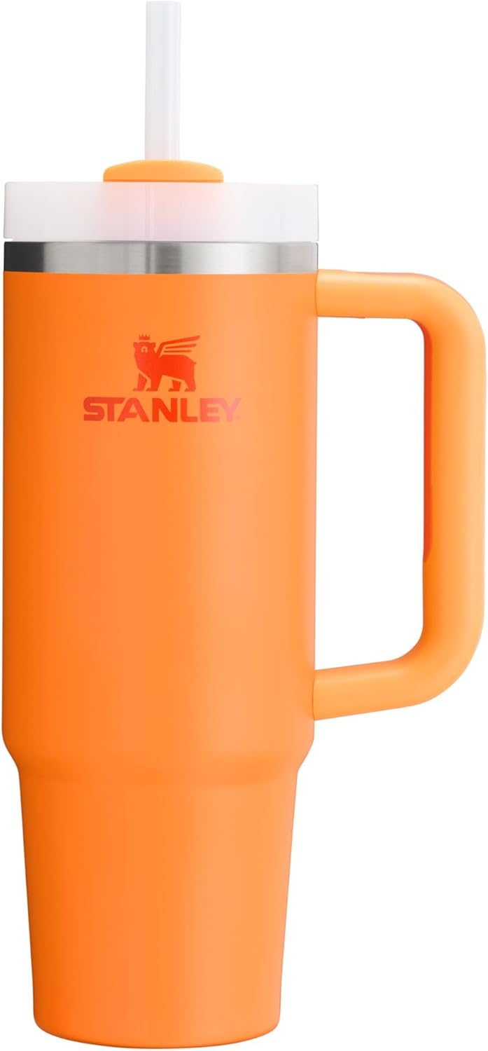 Stanley Quencher H2.0 Tumbler with Handle & Straw 30 Oz | Twist on 3-Way Lid | Cupholder Compatible for Travel | Insulated Stainless Steel Cup | Bpa-Free | Black 2.0