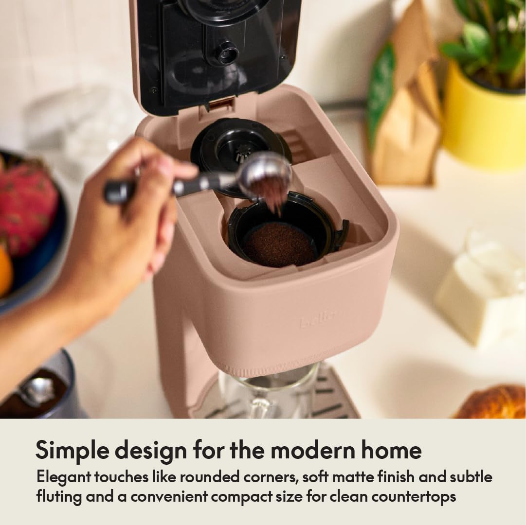 BELLA Single Serve Coffee Maker, K Cup & Coffee Ground Compatible with Removable, Adjustable Drip Tray, Auto Shutoff & Reusable Dishwasher Safe Accessories, Brews 6Oz to 14Oz, 1000 Watt, Blossom